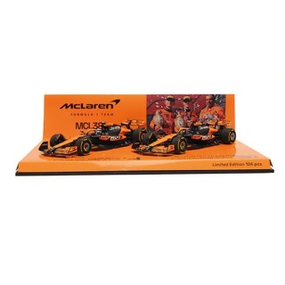 MINICHAMPS 532248104 Coffret McLaren Piastri / Norris Hungaroring 2024