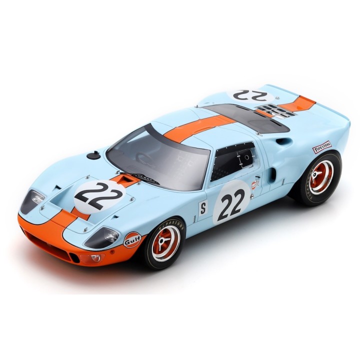 1/18 SPARK 18SE69 Ford GT40 n°22 Winner 12H Sebring 1969 %