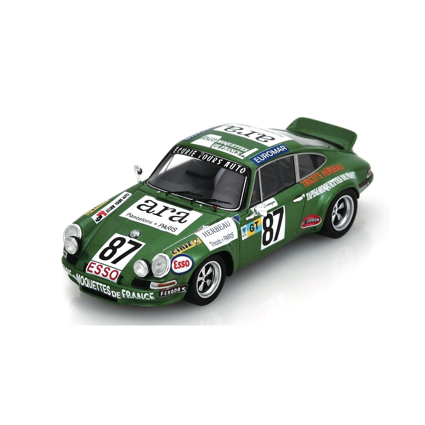 Miniature Spark 1/43 Porsche 934 N°54 | 24H Du Mans 1976 | H. Striebig - A-C | Préselection