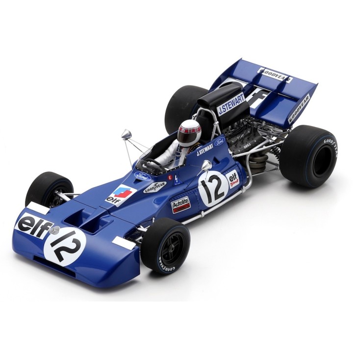 1:18 SPARK 18S589 Tyrrell 003 n°12 Jackie Stewart Winner Silverstone 1971
