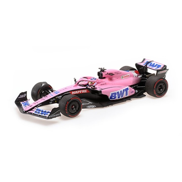 1:18 MINICHAMPS 117220114 Alpine A522 Fernando Alonso Bahrain 2022
