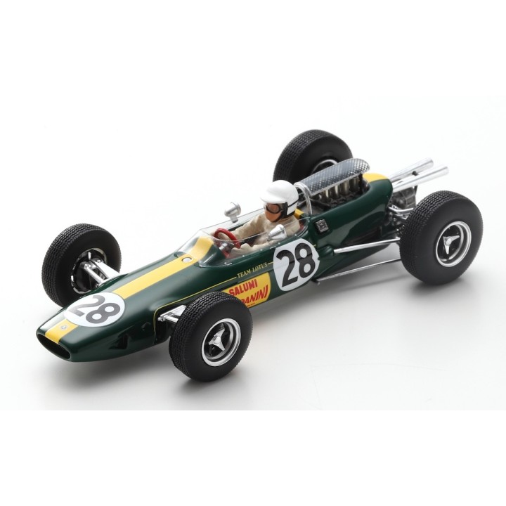 SPARK S7293 Lotus 25 n°28 Giacomo Russo "Geki" Monza 1965 SPARK S7293 Lotus 25 n°28 Giacomo Russo "Geki" Monza 1965