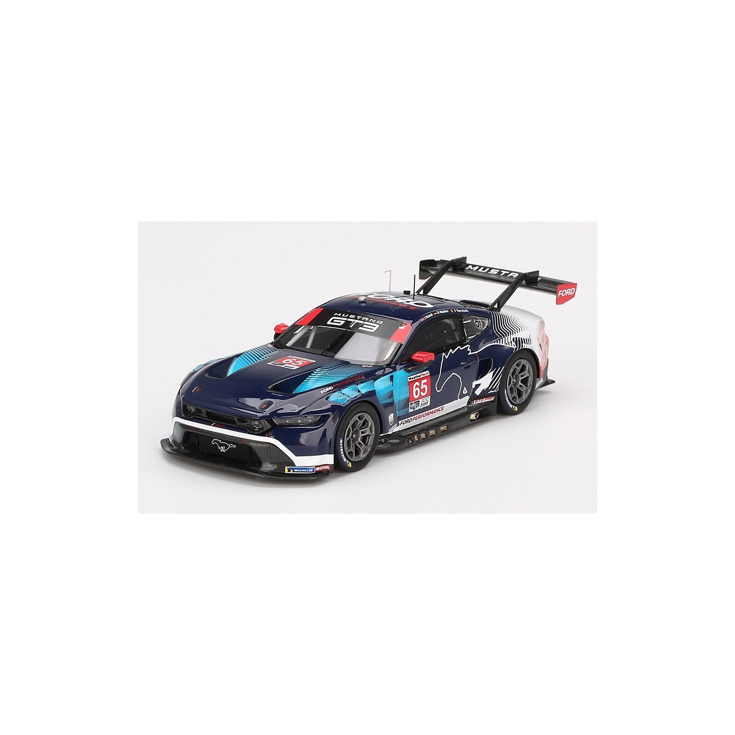 Miniature Truescale 1/43 – Ford Mustang GT3 #65 – IMSA 24H Daytona 2024 (TSM430789)