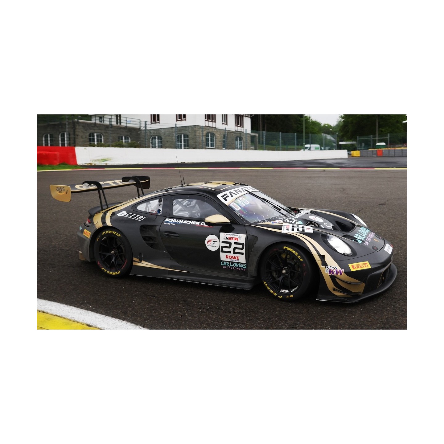 Miniature Spark 1/43 – Porsche 911 GT3 RSR N°77 Le Mans 2013 (S3780, Occasion)