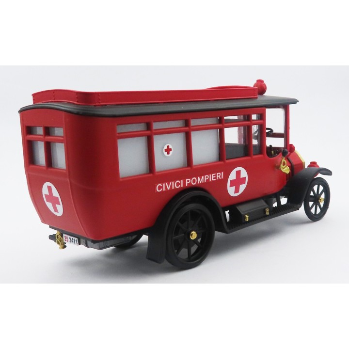 RIO RIO4772 FIAT 15 TER Omnibus Ambulanza Civici Pompieri 1920 %