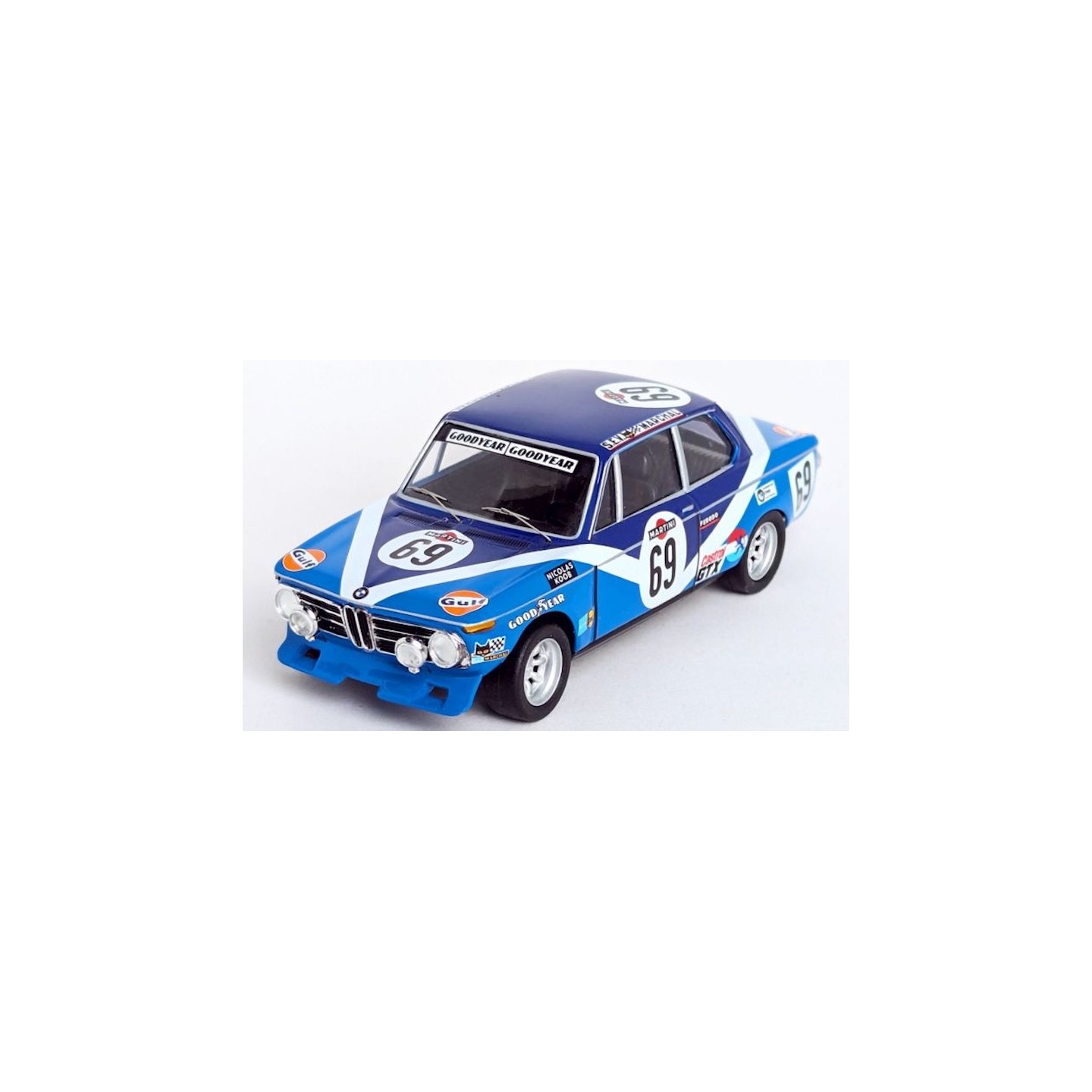 Miniature Spark 1/43 BMW 2002 TiK, 24h Spa 1969 #2 Hahne/Basche - NEUF