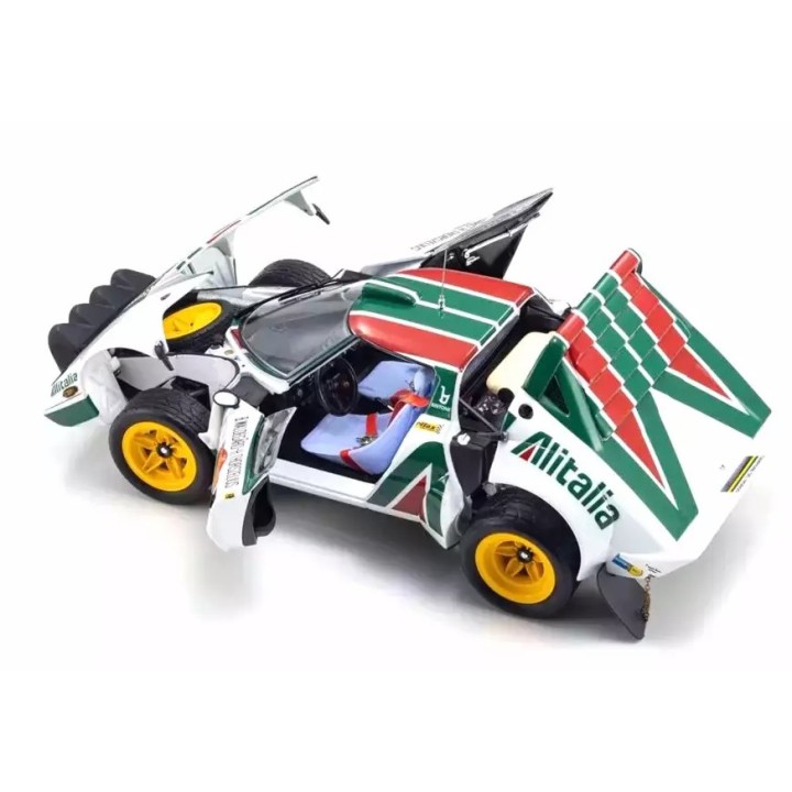 1:18 KYOSHO KS08130F Lancia Stratos HF Waldegard Winner Sanremo 1976 %