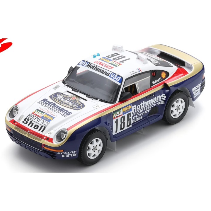 SPARK 1:18 Porsche 959 n°186 Metge Winner Paris Dakar 1986