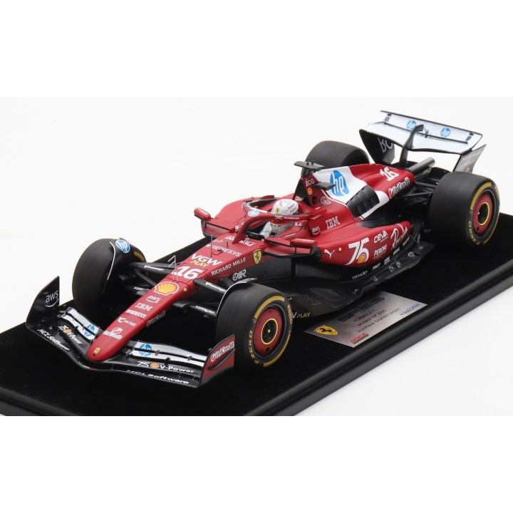 1/18 LOOKSMART LS18F1075 Ferrari SF-25 Leclerc Monaco 2025